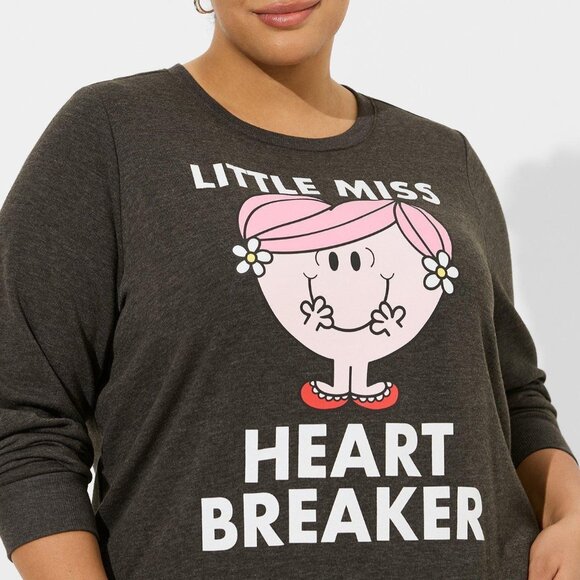 ❤️NWT VINTAGE TORRID FLEECE SWEATSHIRT - LITTLE MISS HEARTBREAKER - PLUS SIZE - Picture 7 of 11